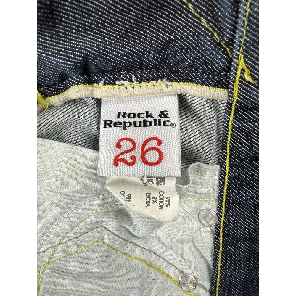 Rock & Republic Costello Jeans Women's 26 Dark Wash Straight Leg Denim - Picture 13 of 13